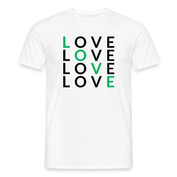 4 LOVE green - Men's T-Shirt - white - Front - AI Model Male 178 dark (178cm)