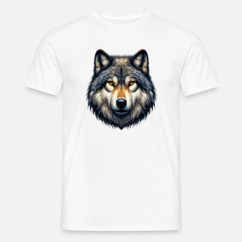 Wolf - Men’s T-shirt - white