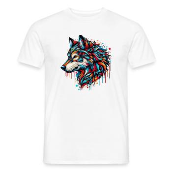 Loup - T-shirt homme - blanc - Devant - AI Model Male 178 dark (178cm)