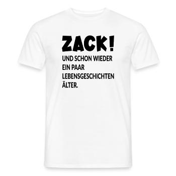 GEBURTSTAG - ÄLTER WERDEN - Männer T-Shirt - Weiß - Vorne - AI Model Male 178 dark (178cm)