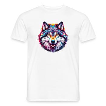 Wolf - Männer T-Shirt - Weiß - Vorne - AI Model Male 178 dark (178cm)