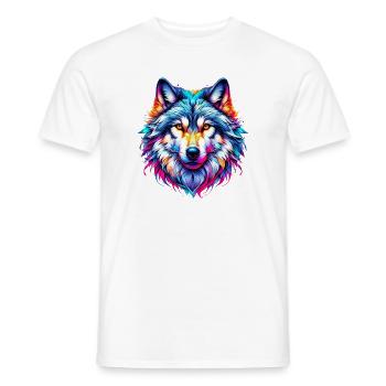 Wolf - Männer T-Shirt - Weiß - Vorne - AI Model Male 178 dark (178cm)
