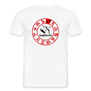 Signe du zodiaque Sagittaire Sagittaire - T-shirt homme - blanc - Devant - AI Model Male 178 dark (178cm)