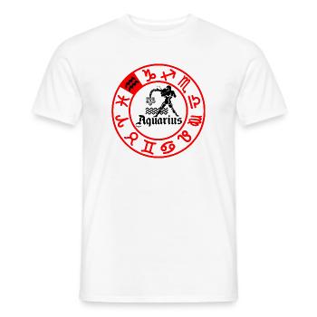 Zwölf Sternzeichen Wassermann Wassermann - Männer T-Shirt - Weiß - Vorne - AI Model Male 178 dark (178cm)