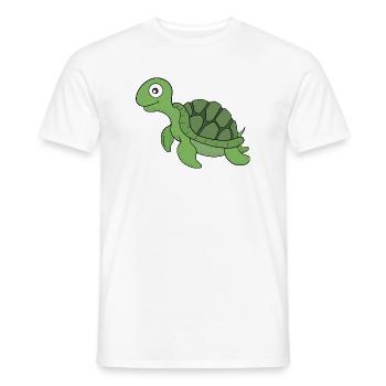 A friendly turtle - Men's T-Shirt - white - Front - AI Model Male 178 dark (178cm)