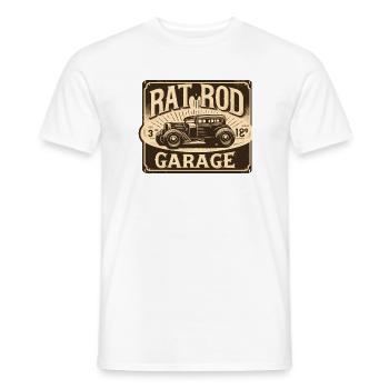 Ratsking Ratlook Shirt – Rustic Custom Style - Men's T-Shirt - white - Front - AI Model Male 178 dark (178cm)