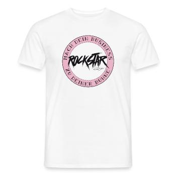 Oldschool Business Rock Star - Männer T-Shirt - Weiß - Vorne - AI Model Male 178 dark (178cm)