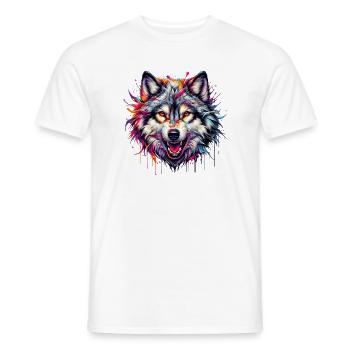 Wolf - Männer T-Shirt - Weiß - Vorne - AI Model Male 178 dark (178cm)