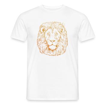 Lion Portrait - Men's T-Shirt - white - Front - AI Model Male 178 dark (178cm)