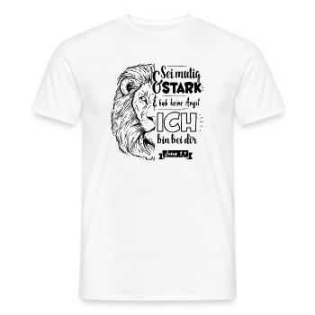 Joshua 1:9 - Be brave and strong - Men's T-Shirt - white - Front - AI Model Male 178 dark (178cm)