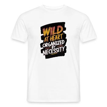 Citation geek drôle cœur sauvage - T-shirt homme - blanc - Devant - AI Model Male 178 dark (178cm)