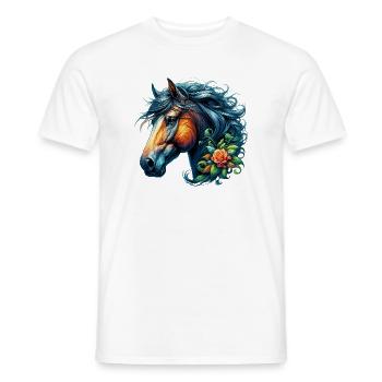 Horse - Men's T-Shirt - white - Front - AI Model Male 178 dark (178cm)