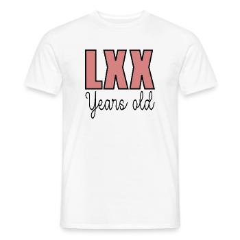 70e anniversaire soixante-dix - GRAND-PÈRE GRAND-MÈRE LXX - T-shirt homme - blanc - Devant - AI Model Male 178 dark (178cm)