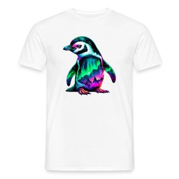 Aurora Borealis Pinguin - Männer T-Shirt - Weiß - Vorne - AI Model Male 178 dark (178cm)