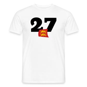 Normandie - Eure - 27 - Männer T-Shirt - Weiß - Vorne - AI Model Male 178 dark (178cm)