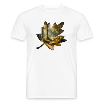Herbstblatt - Männer T-Shirt - Weiß - Vorne - AI Model Male 178 dark (178cm)