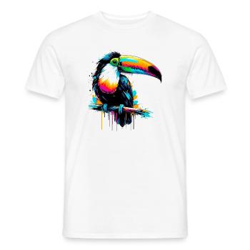 Toucan - T-shirt homme - blanc - Devant - AI Model Male 178 dark (178cm)