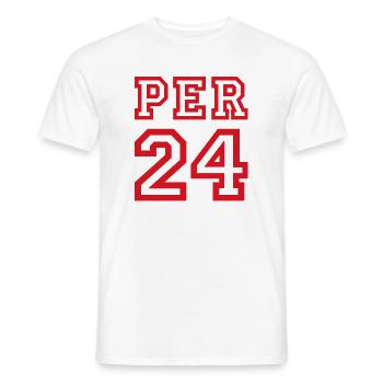 Peru - Men's T-Shirt - white - Front - AI Model Male 178 dark (178cm)