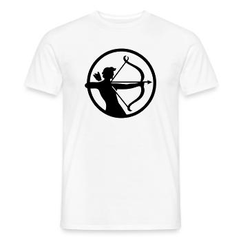 Sagittaire - T-shirt homme - blanc - Devant - AI Model Male 178 dark (178cm)