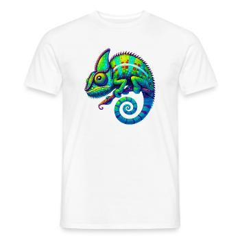 Chamäleon - Männer T-Shirt - Weiß - Vorne - AI Model Male 178 dark (178cm)