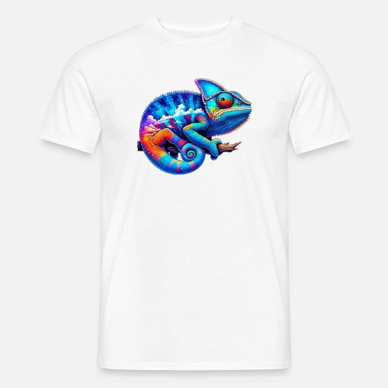 Chamäleon - Männer T-Shirt - Weiß