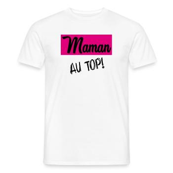 MAMA. OMA. MUTTERTAG - Männer T-Shirt - Weiß - Vorne - AI Model Male 178 dark (178cm)