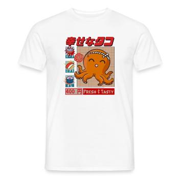 Happy Squid - Fresh & tasty - Männer T-Shirt - Weiß - Vorne - AI Model Male 178 dark (178cm)