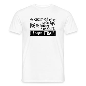 Trail Ours Hamster - T-shirt homme - blanc - Devant - AI Model Male 178 dark (178cm)
