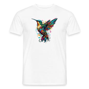 Hummingbird - Men's T-Shirt - white - Front - AI Model Male 178 dark (178cm)