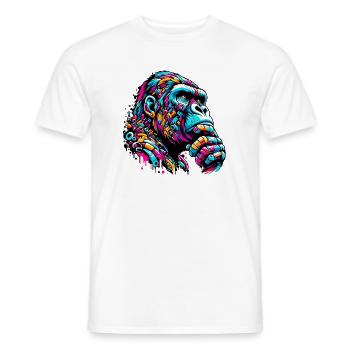 Gorille - T-shirt homme - blanc - Devant - AI Model Male 178 dark (178cm)
