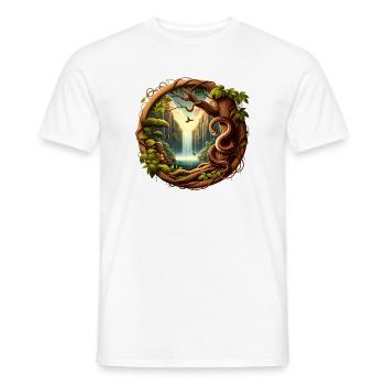 Schlange vor Wasserfall 1 - Männer T-Shirt - Weiß - Vorne - AI Model Male 178 dark (178cm)