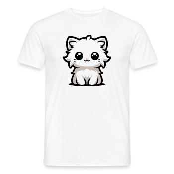 The Cutest Kitty - Men's T-Shirt - white - Front - AI Model Male 178 dark (178cm)