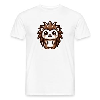 Ein verspielter Igel im Cartoon-Stil - Männer T-Shirt - Weiß - Vorne - AI Model Male 178 dark (178cm)