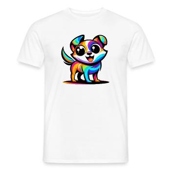 Ein lebendiger Hund im Cartoon-Stil - Männer T-Shirt - Weiß - Vorne - AI Model Male 178 dark (178cm)