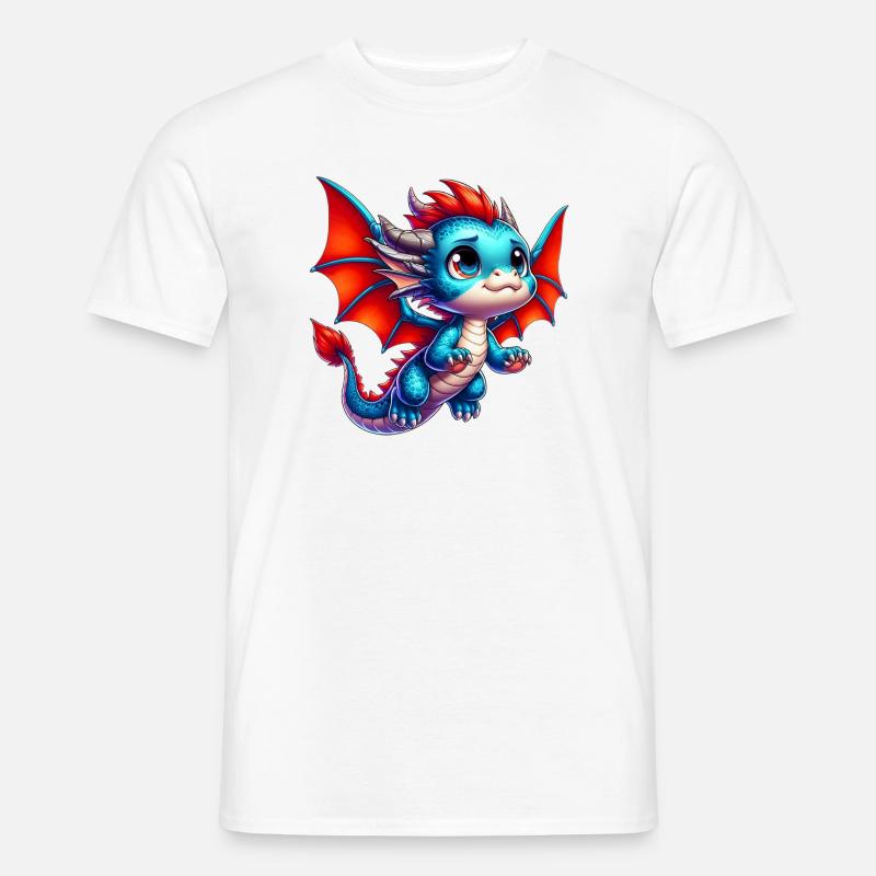 Drache - Männer T-Shirt - Weiß