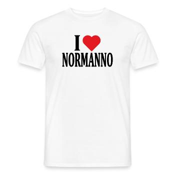 t-shirt j’aime Norman t-shirt idée cadeau - T-shirt homme - blanc - Devant - AI Model Male 178 dark (178cm)