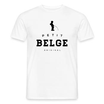 petit Belge manneke pis - Männer T-Shirt - Weiß - Vorne - AI Model Male 178 dark (178cm)