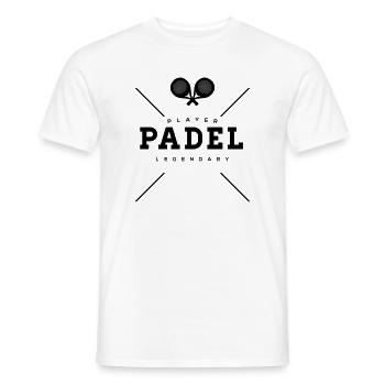padel sport - Men's T-Shirt - white - Front - AI Model Male 178 dark (178cm)