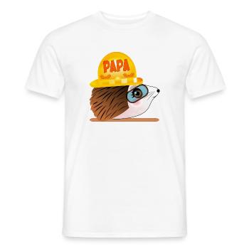 VATERTAG PAPA IGEL HANDWERKER - Männer T-Shirt - Weiß - Vorne - AI Model Male 178 dark (178cm)