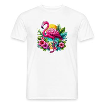 Flamant - T-shirt homme - blanc - Devant - AI Model Male 178 dark (178cm)