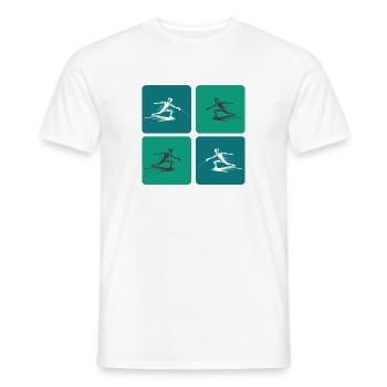 Fechten - Männer T-Shirt - Weiß - Vorne - AI Model Male 178 dark (178cm)