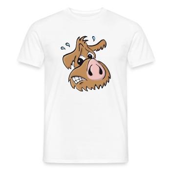 Pig dog - oops - Men's T-Shirt - white - Front - AI Model Male 178 dark (178cm)