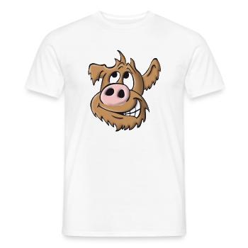 Schweinehund frech - Männer T-Shirt - Weiß - Vorne - AI Model Male 178 dark (178cm)