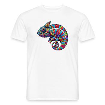 Caméléon - T-shirt homme - blanc - Devant - AI Model Male 178 dark (178cm)