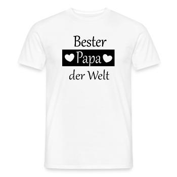 Vatertag 2026 Geschenk  Papa Vater best dad ever - Männer T-Shirt - Weiß - Vorne - AI Model Male 178 dark (178cm)