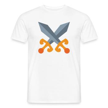 Schwert Kampf - Männer T-Shirt - Weiß - Vorne - AI Model Male 178 dark (178cm)