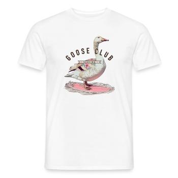 Goose Surfing T-Shirt Design - Men's T-Shirt - white - Front - AI Model Male 178 dark (178cm)