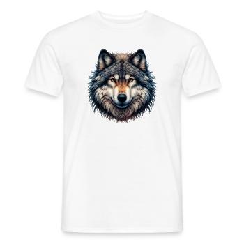 Wolf - Men's T-Shirt - white - Front - AI Model Male 178 dark (178cm)