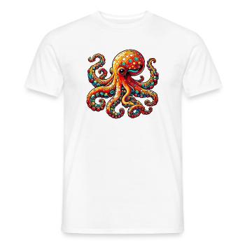 Krake - Männer T-Shirt - Weiß - Vorne - AI Model Male 178 dark (178cm)