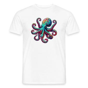 Krake - Männer T-Shirt - Weiß - Vorne - AI Model Male 178 dark (178cm)